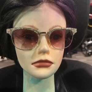 A.J. Morgan Pink Gradient Sunglasses with Silver Accents